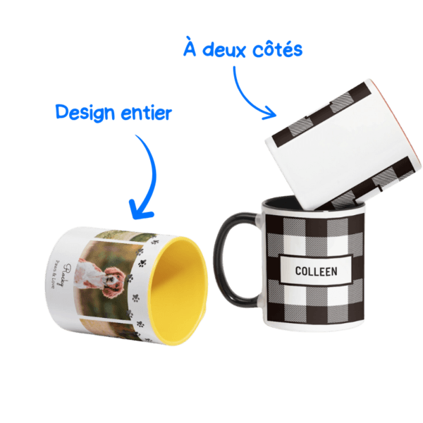 Mug blanc couleur intérieure – Image 4