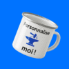 Mug en métal émaillé personnalisable – Cadeau original