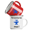 Mug en métal émaillé personnalisable – Cadeau original