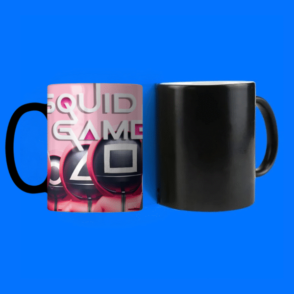 Mug Magique Squid Game Gardes Masqués, Mug Thermoréactif